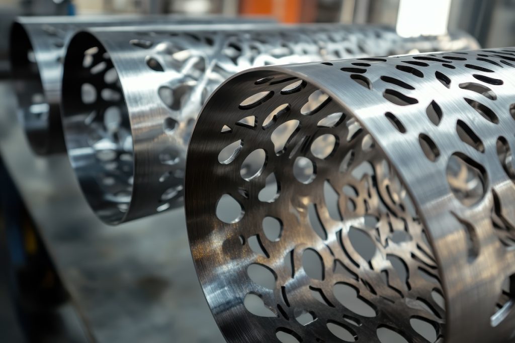 Tube Cutting Image of complex tube cut with decorative cuts